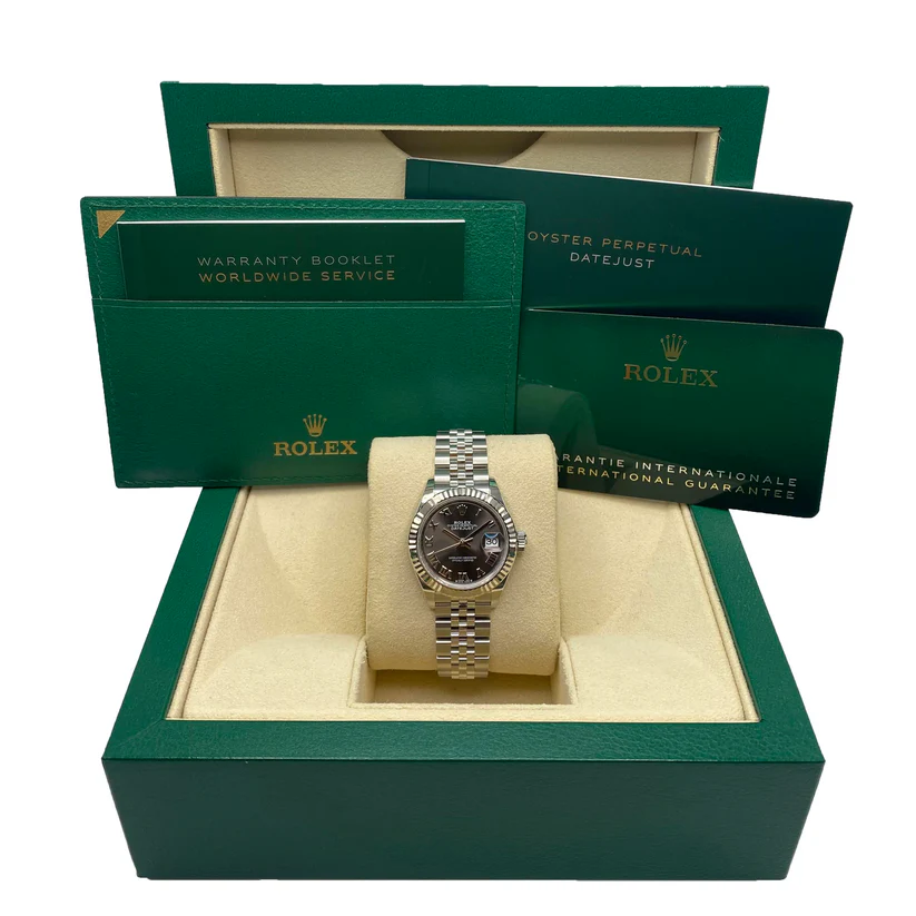 Rolex Lady-Datejust 28mm 279174 Dark Grey Roman Dial Oyster Bracelet - Image 9