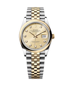 Rolex  Datejust 36mm 126203 Golden Fluted Dial Domed Bezel Oyster Bracelet