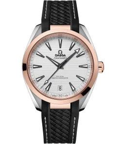 Omega Seamaster Aqua Terra 150M 41mm Silver Dial Stainless Steel and Sedna™ 18k Rose Gold Strap 220.22.41.21.02.001