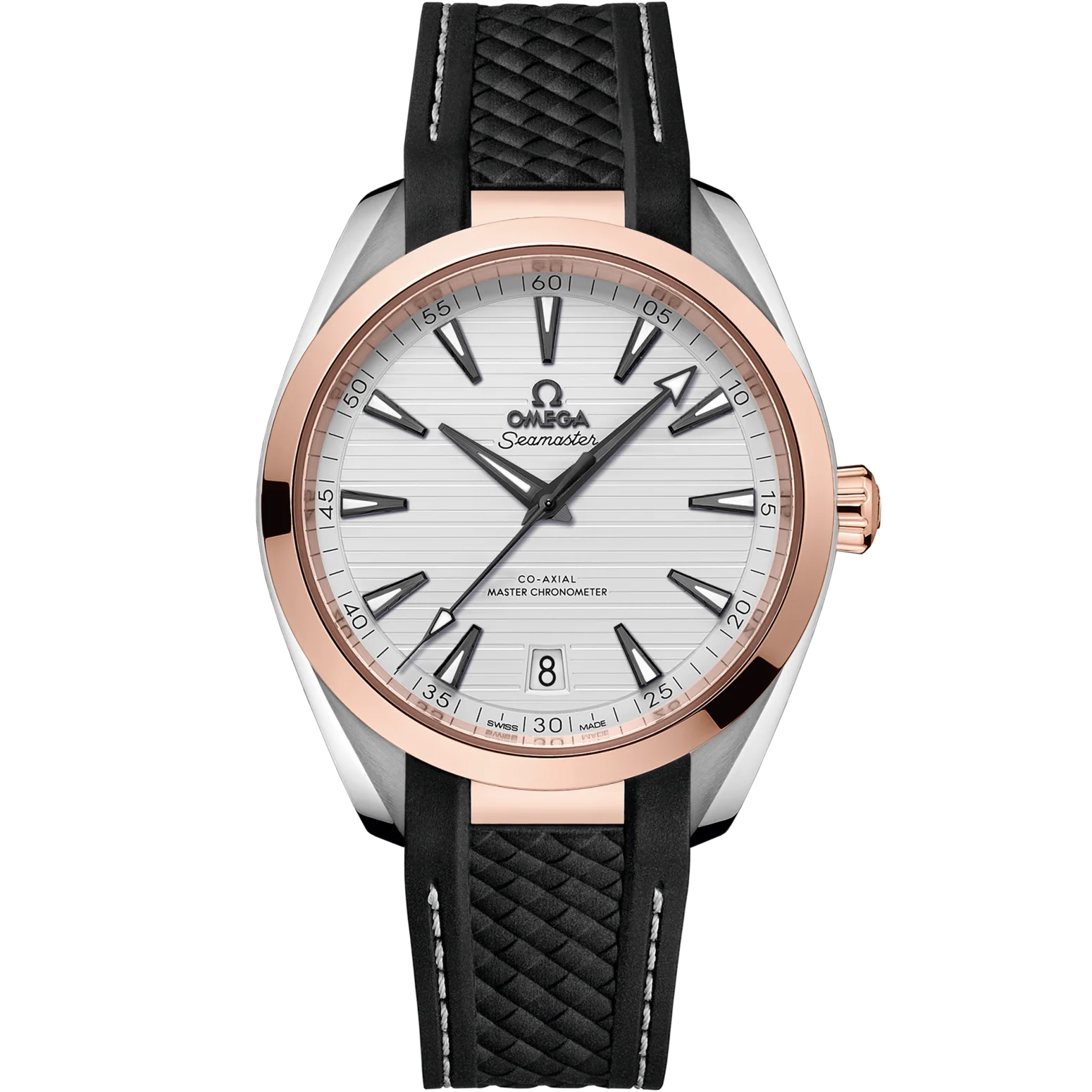 Omega Seamaster Aqua Terra 150M 41mm Silver Dial Stainless Steel and Sedna™ 18k Rose Gold Strap 220.22.41.21.02.001