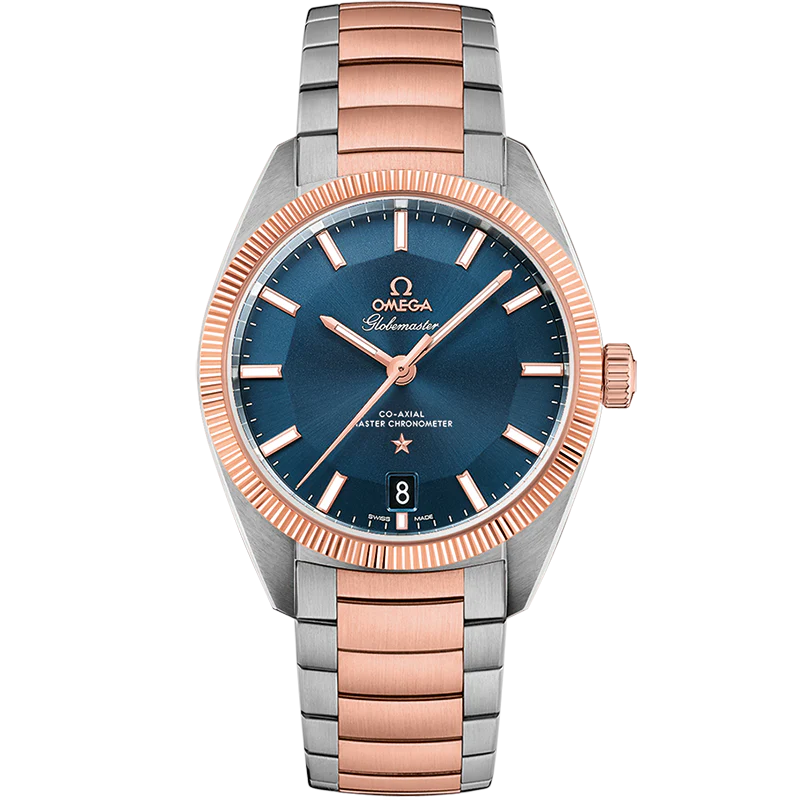 Omega Constellation Globemaster 39mm Blue Dial Steel ‑ Sedna™ 18k Rose Gold and Stainless Steel Bracelet 130.20.39.21.03.001