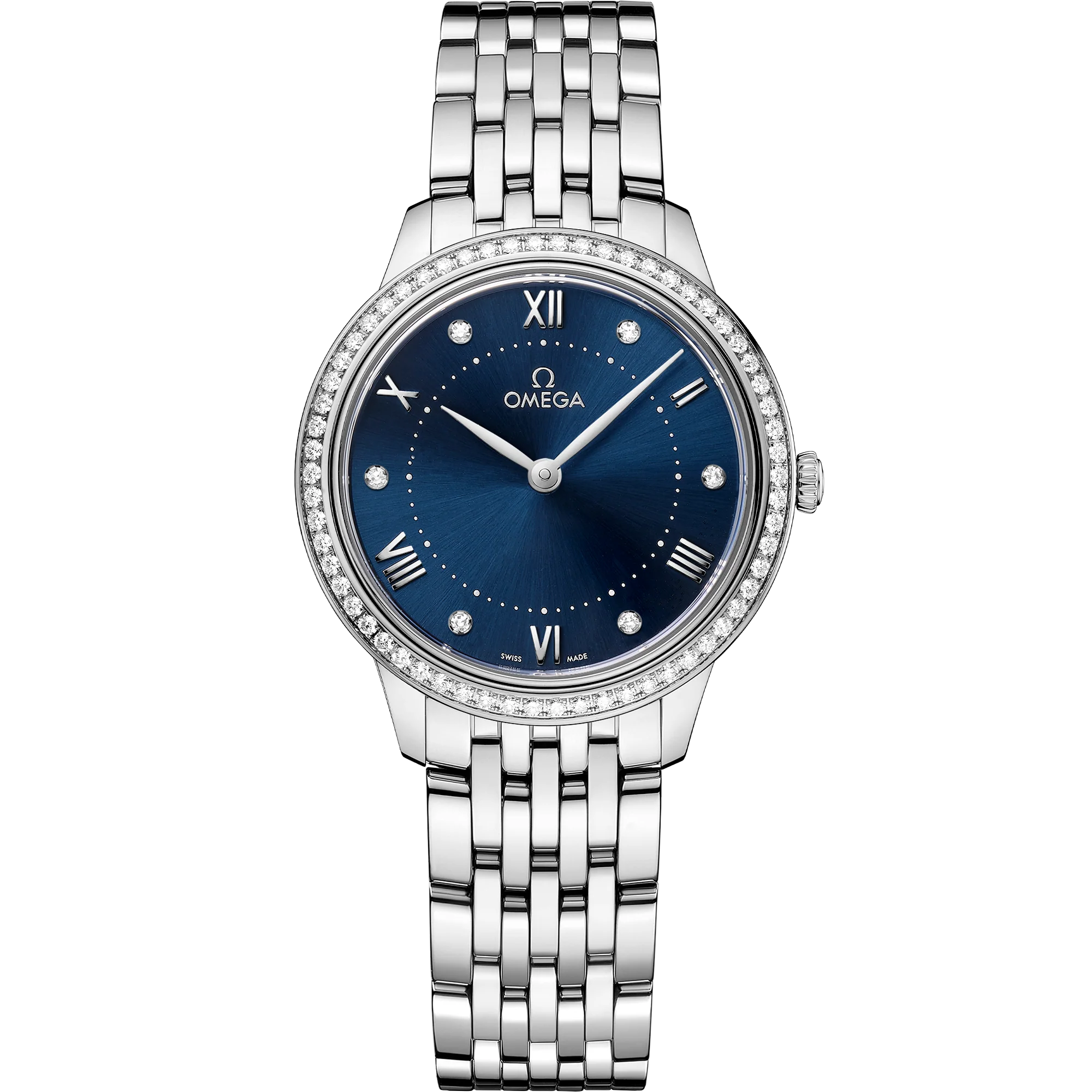Omega De Ville Prestige, Stainless Steel and Diamond-set, 30mm Quartz 434.15.30.60.53.001