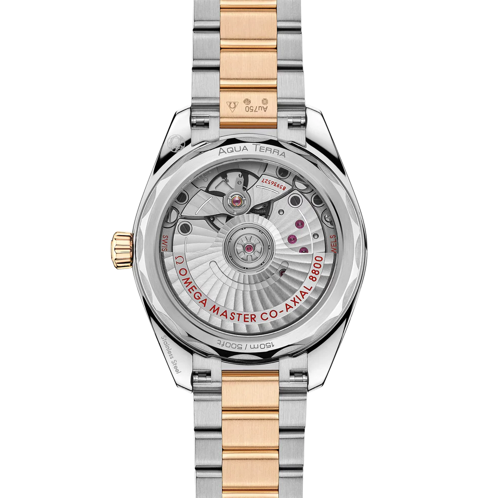 Omega Seamaster Aqua Terra Shades 34 mm Yellow Dial Stainless Steel and Moonshine™ 18k Yellow Gold Bracelet 220.20.34.20.08.001 - Image 2