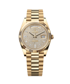 Rolex Yellow Gold President Day Date 40mm Diamond Pave Dial - 228238