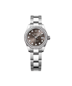 Rolex Lady-Datejust 28mm 279384RBR Dark Gray set with Diamonds