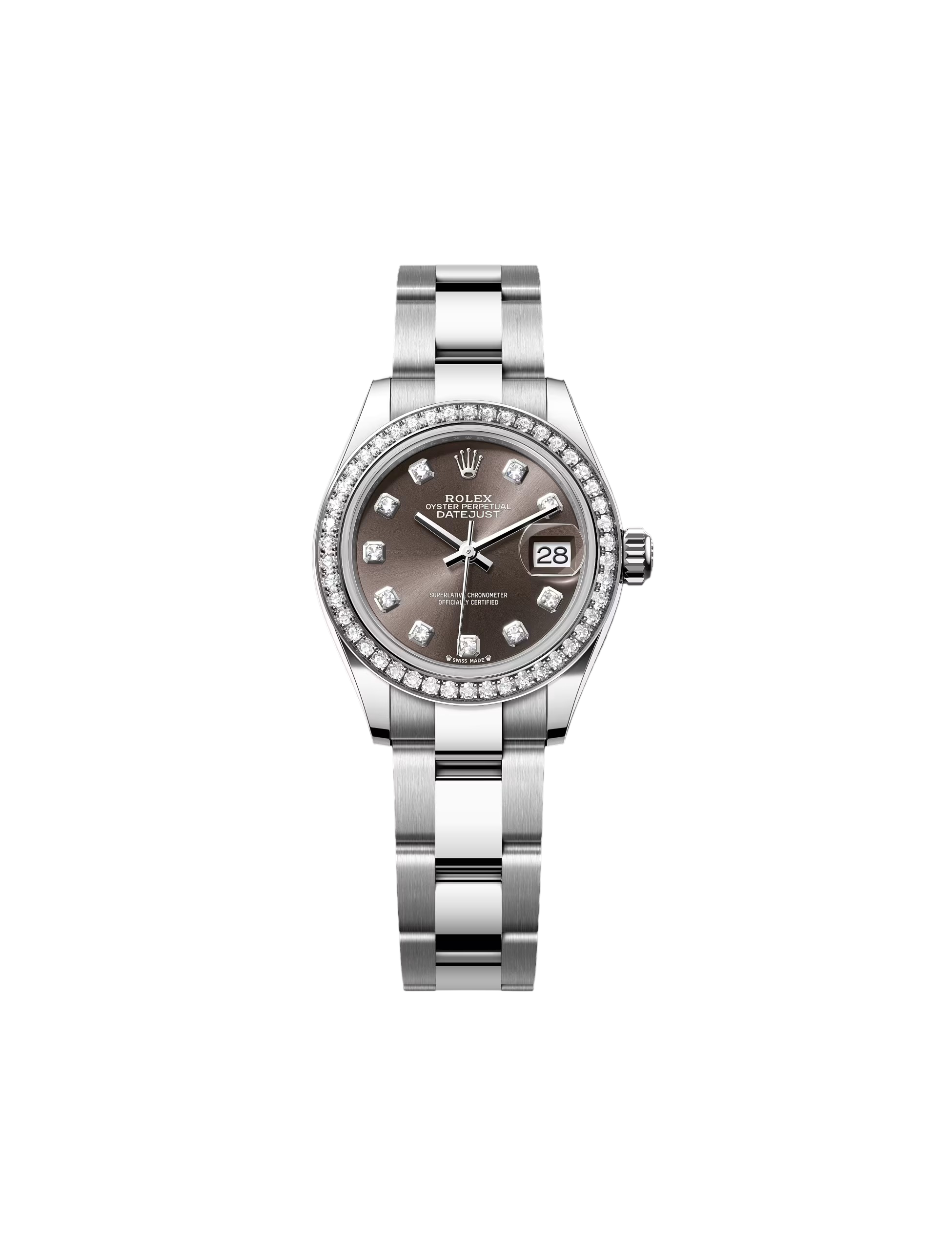 Rolex Lady-Datejust 28mm 279384RBR Dark Gray set with Diamonds