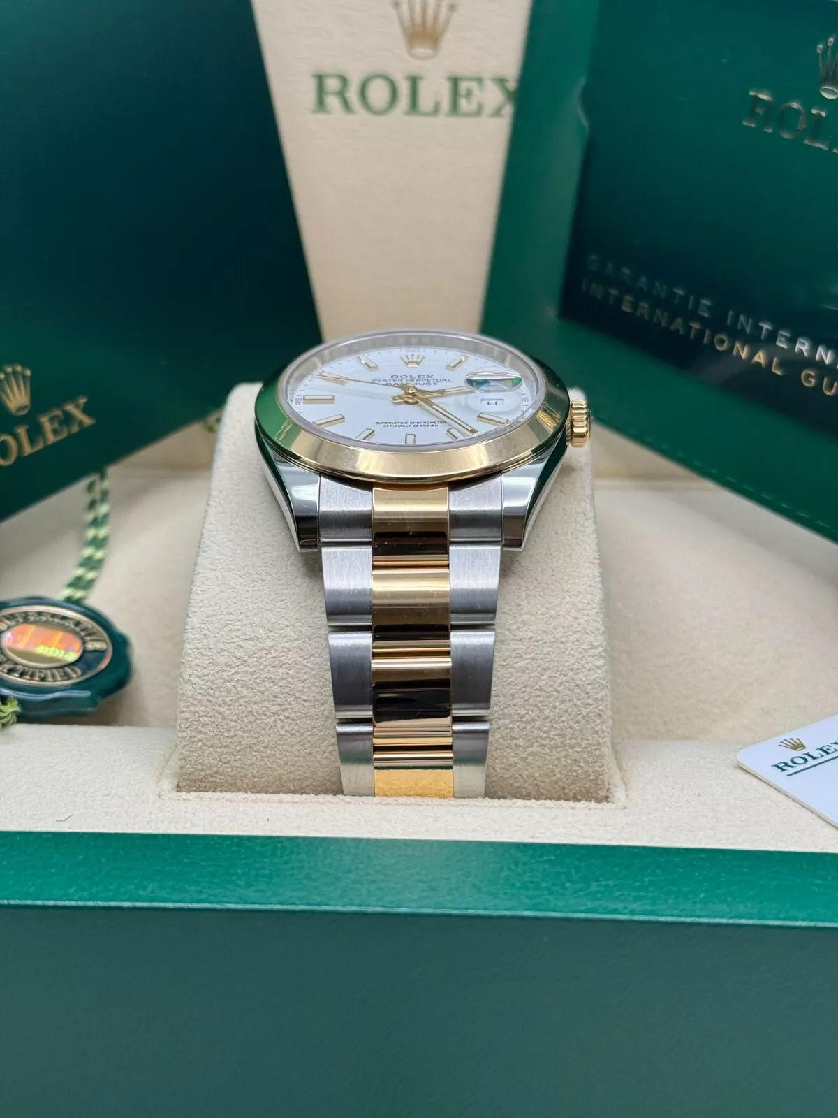 Rolex Datejust 41mm 126303 White Index Oyster Steel and Yellow Gold Mens Watch - Image 6