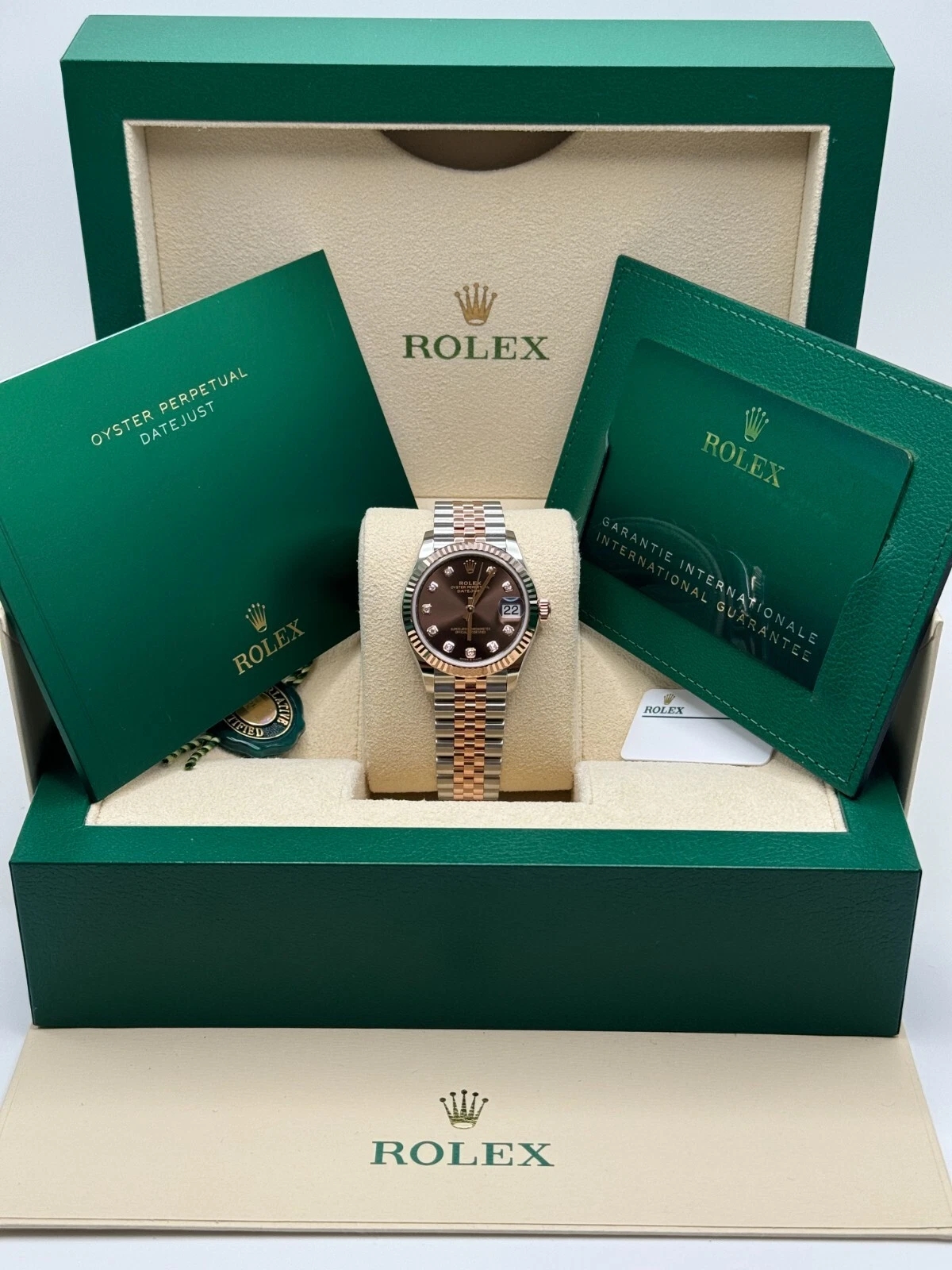 Rolex Lady-Datejust 28mm 279171 Chocolate Diamond Oyster Stainless Steel and Rose Gold - Image 11