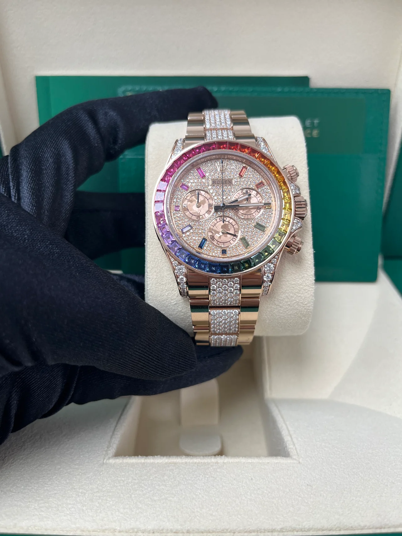 Rolex Cosmograph Everose Daytona Factory Diamond Rainbow Edition 40mm 116595RBOW - Image 2