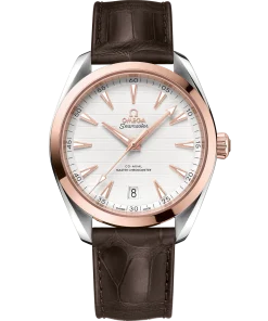 OMEGA Seamaster Aqua Terra 41 mm   Silver Dial Stainless Steel and Sedna™ 18k Rose Gold Strap 220.23.41.21.02.001