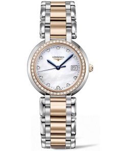 Longines Women's L8.112.5.89.6 PrimaLuna Two-Tone 18kt Rose Gold Stainless Steel Watch