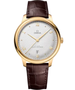 Omega De Ville Prestige 40mm Silver Dial 18k Yellow Gold Strap 434.53.40.20.02.002