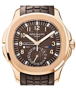 Alternative view of Patek Philippe Aquanaut Brown Embossed Arabic Dial Rose Gold Composite Men's Watch 5164R-001