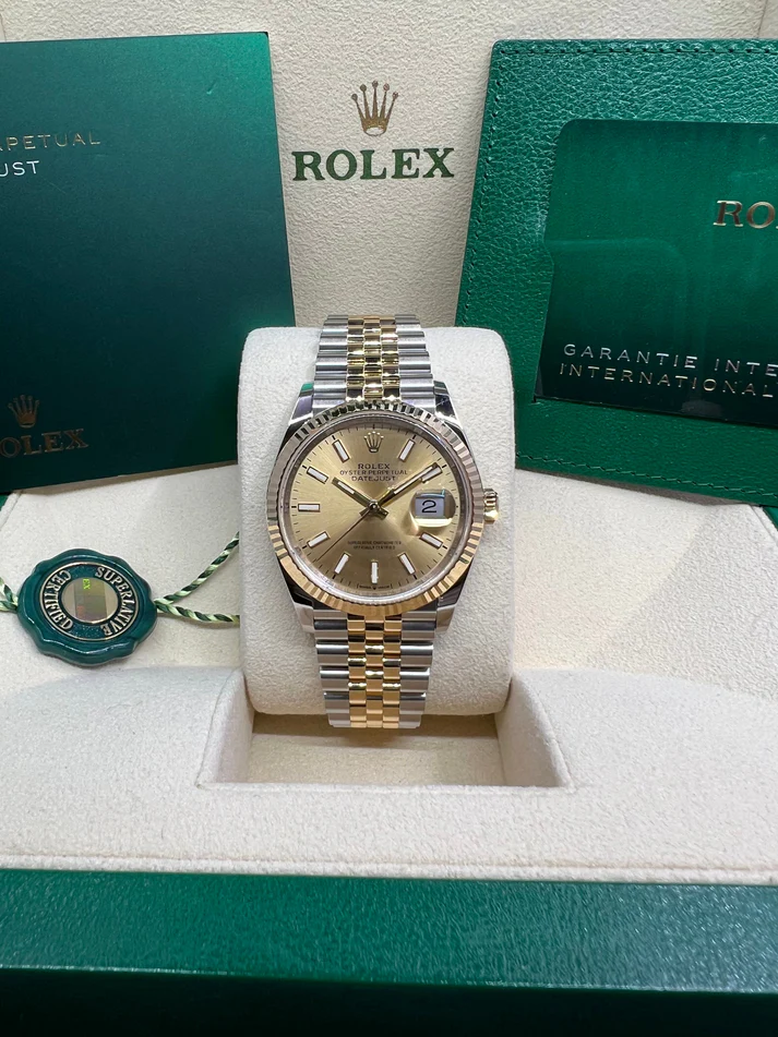 Rolex Datejust 36mm 126233 Champagne Dial Jubilee Bracelet Watch - Image 9
