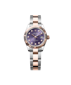 Alternative view of Rolex Lady-Datejust 28mm 279171 Aubergine Diamond Oyster Stainless Steel and Rose Gold