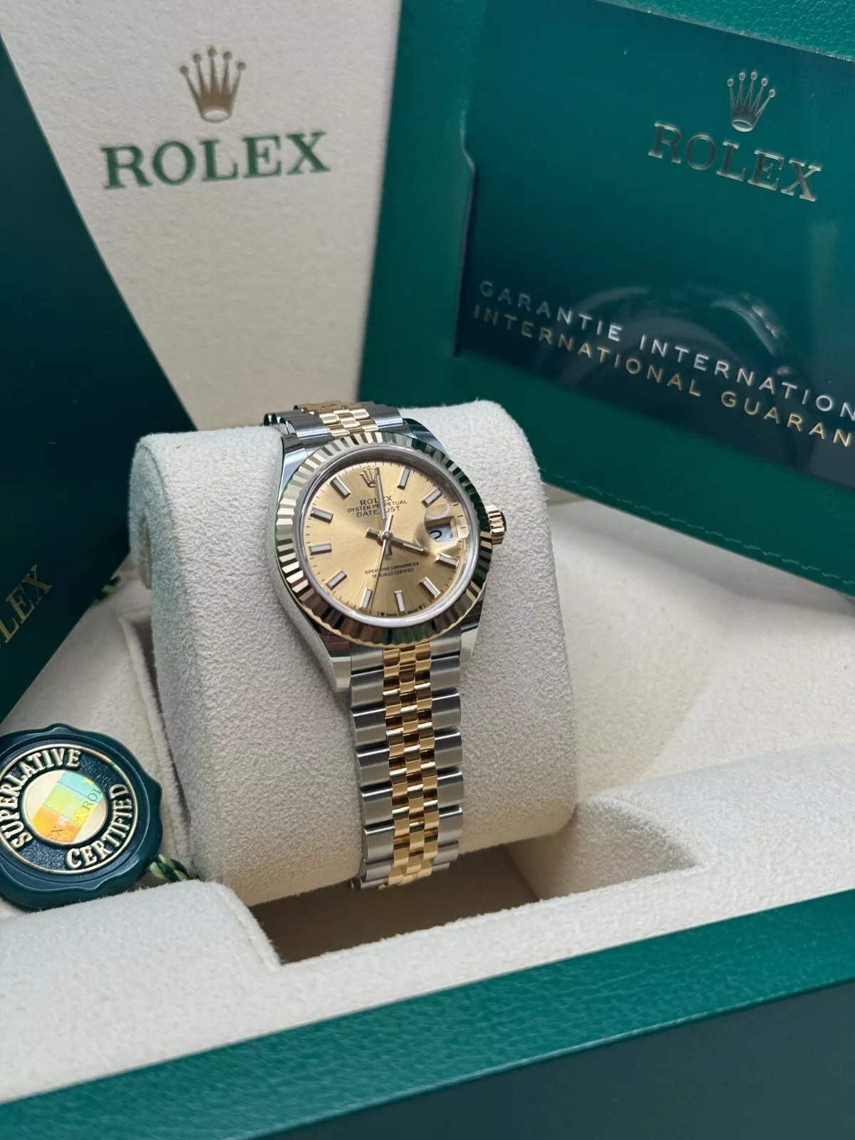 Rolex Lady-Datejust 28mm 279173 Champagne Index Dial Oyster Bracelet - Image 10