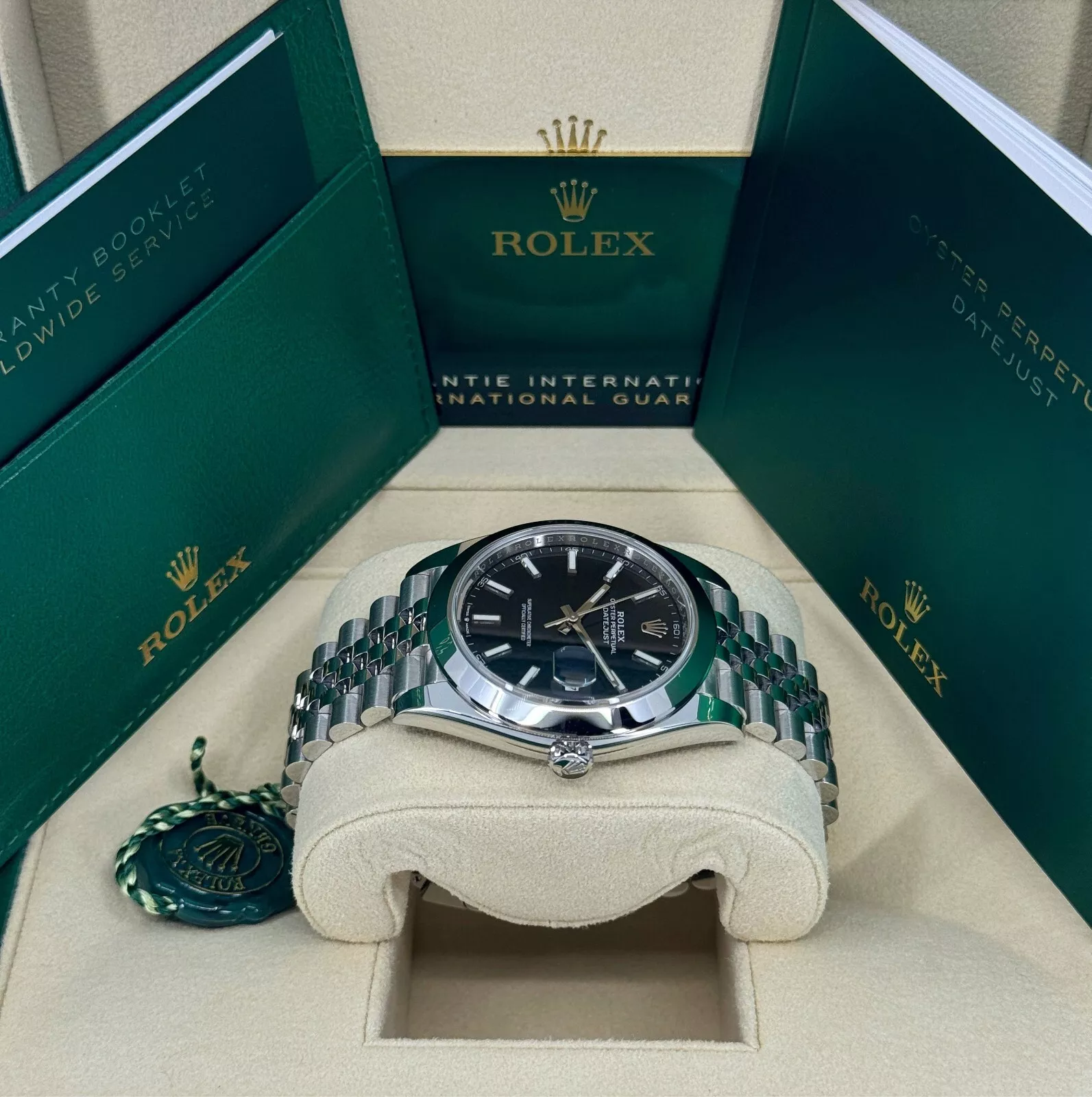 Rolex Datejust 41mm 126300 Black Index Oyster 41mm Stainless Steel Watch - Image 6