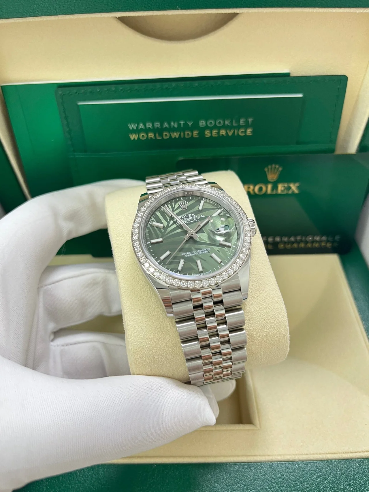 Rolex Datejust 36mm 126284 Olive Green Dial Jubilee Bracelet - Image 9
