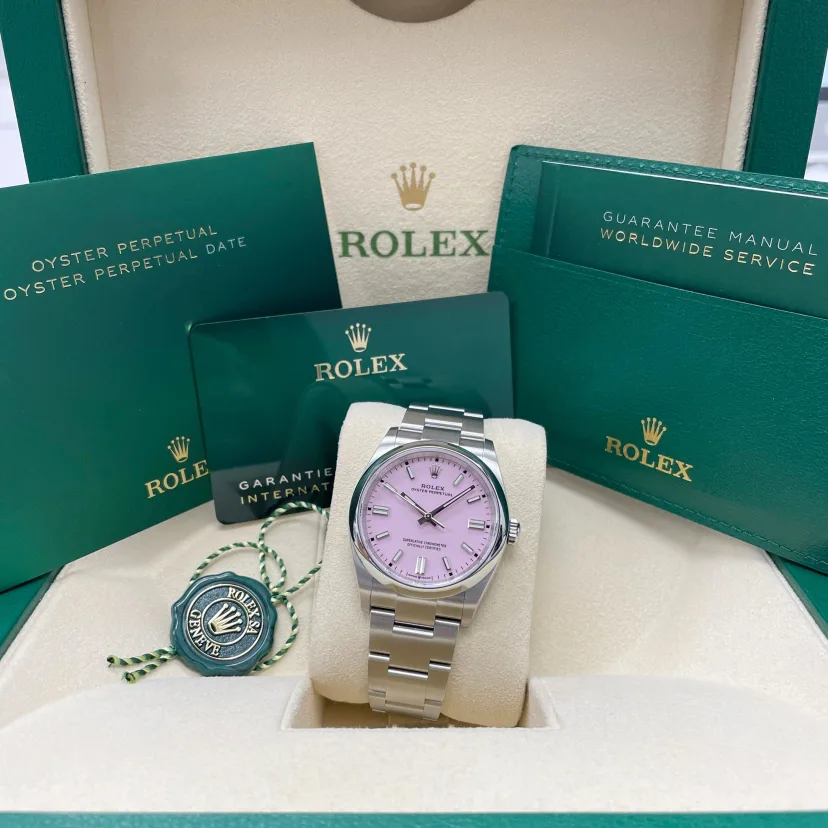 Rolex Oyster Perpetual 36mm 126000-0008 Candy Pink Dial Oyster Stainless Steel - Image 9
