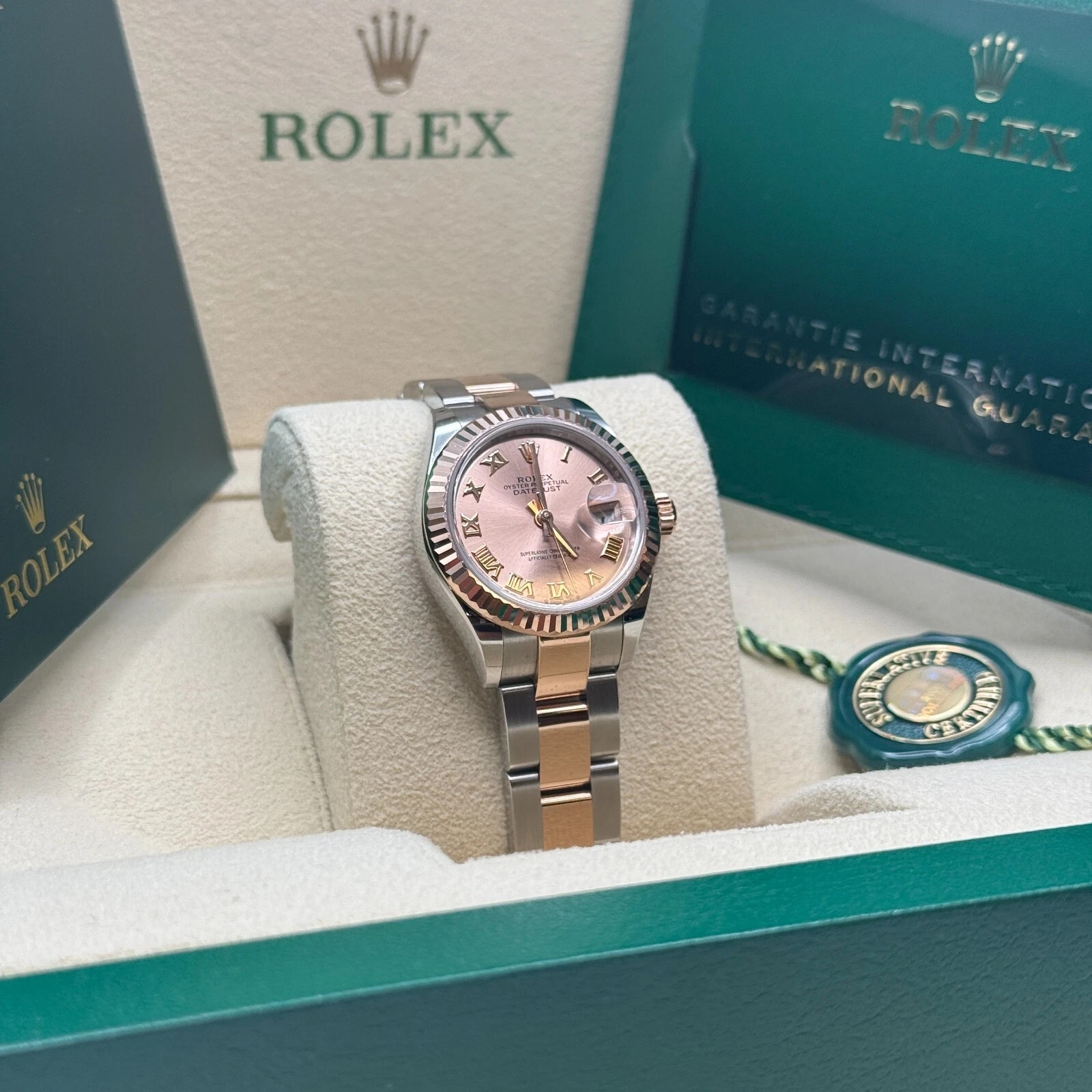Rolex Lady-Datejust 28mm 279171 Pink Roman Oyster Stainless Steel and Rose Gold - Image 4