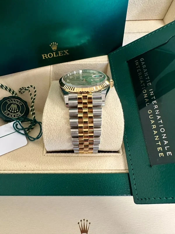 Rolex  Datejust 36mm 126233 Champagne Palm Motif Diamond Dial and Jubilee Bracelet Watch