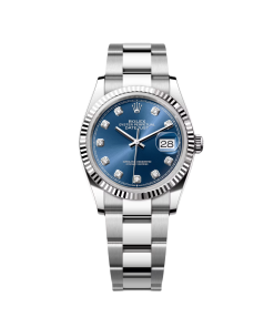 Alternative view of Rolex  Datejust 36mm 126234 Blue Diamond Dial Stainless Steel Jubilee Mens Watch