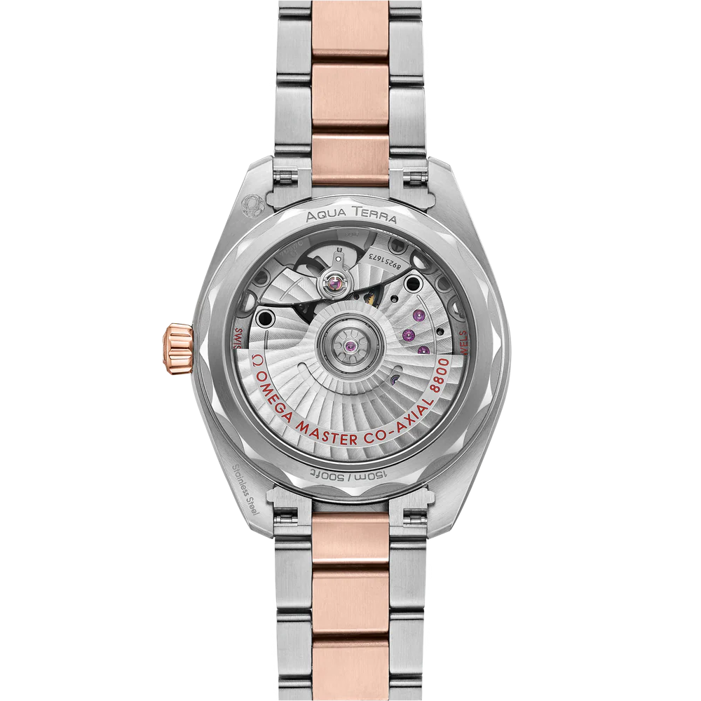 Omega Seamaster Aqua Terra 150M 34 mm Grey Dial Stainless Steel and Sedna™ 18k Rose Gold Bracelet 220.20.34.20.06.001 - Image 2