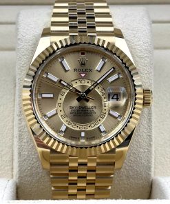 Alternative view of Rolex  Sky-Dweller 42mm 336938-0004 Yellow Gold Champagne Dial Jubilee
