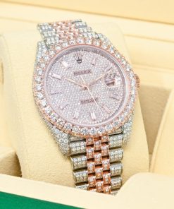 Alternative view of Rolex Datejust 41mm - Everose Full Honeycomb Baguette 126331