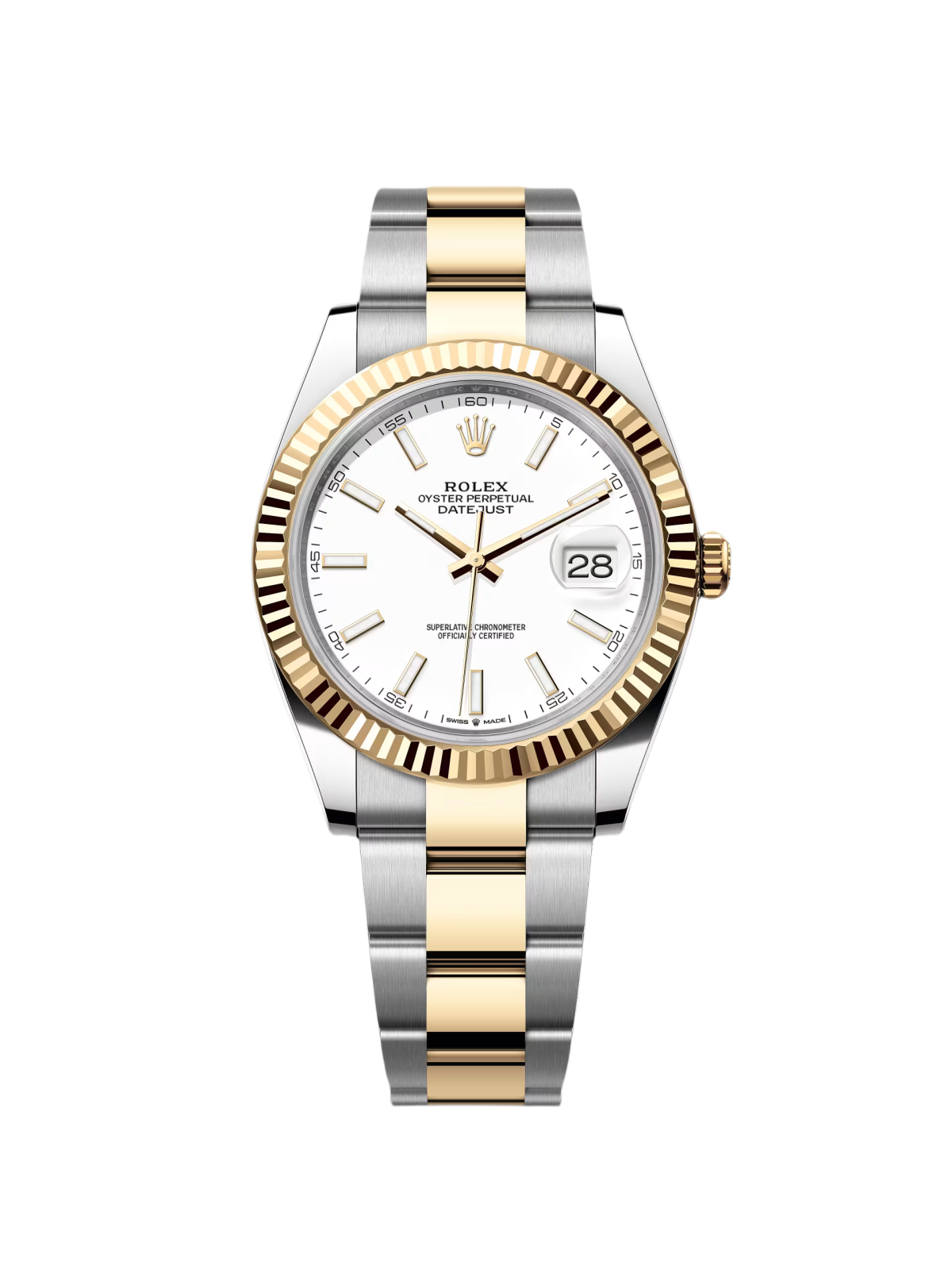Rolex Datejust 41mm 126333 White Index Oyster Steel and Yellow Gold Mens Watch - Image 2