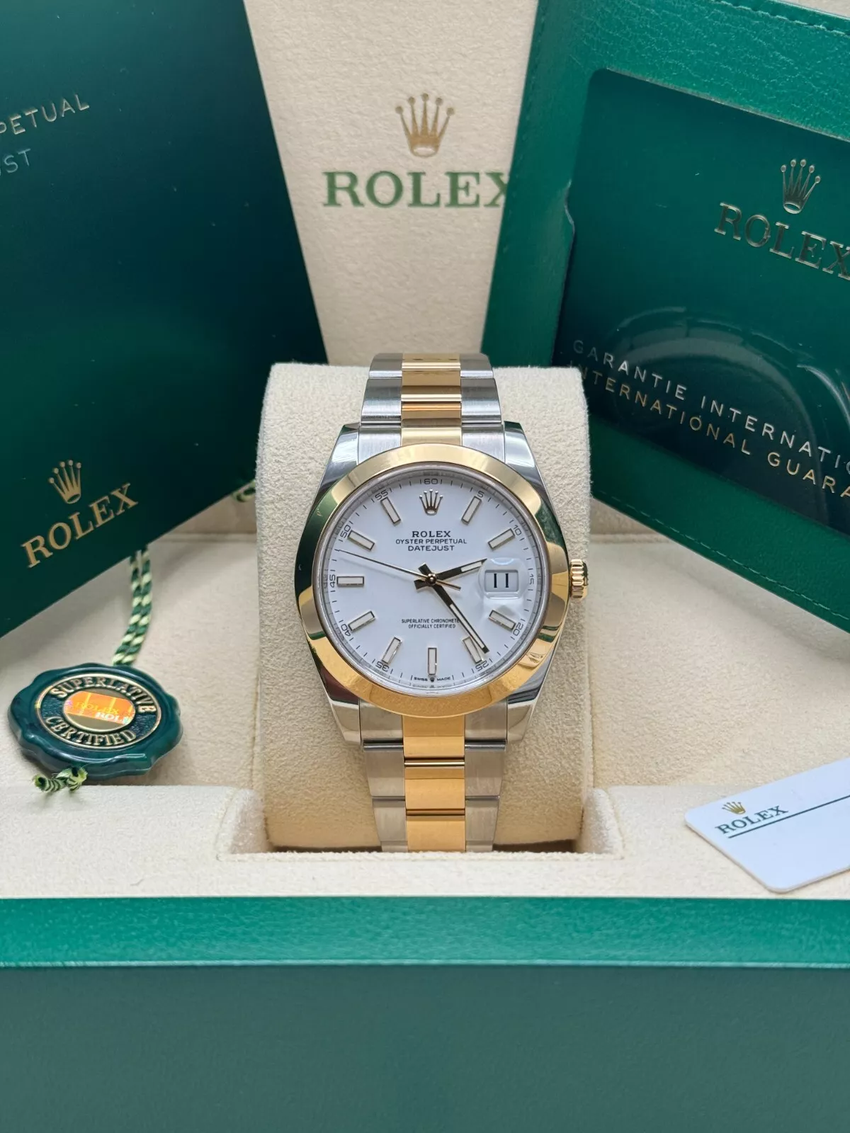 Rolex Datejust 41mm 126333 White Index Oyster Steel and Yellow Gold Mens Watch - Image 11