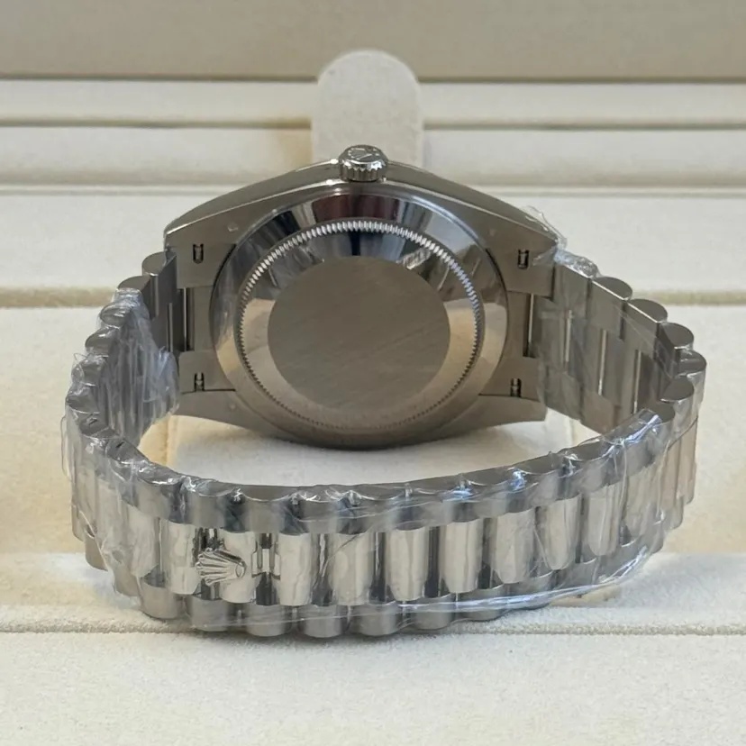 Rolex Day-Date "President" 40mm Platinum Meteorite Diamond Baguette Dial - 228236 - Image 7