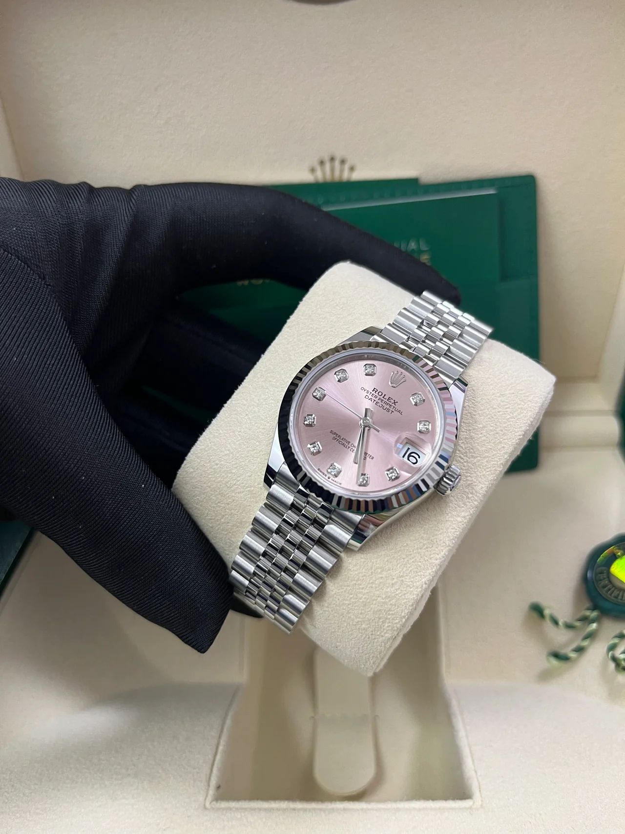 Rolex Lady-Datejust 28mm 279174 Pink Diamond Dial Oyster Bracelet - Image 11