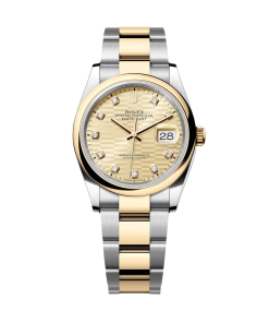 Alternative view of Rolex  Datejust 36mm 126203 Golden Fluted Dial Domed Bezel Oyster Bracelet
