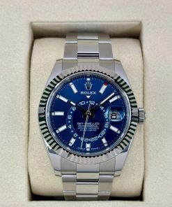 Alternative view of Rolex  Sky-Dweller 42mm 336934-0005 Stainless Steel Blue Dial Jubilee