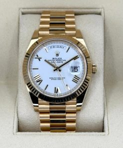 Alternative view of Rolex Day-Date "President" 40mm Yellow Gold White Roman Dial - 228238
