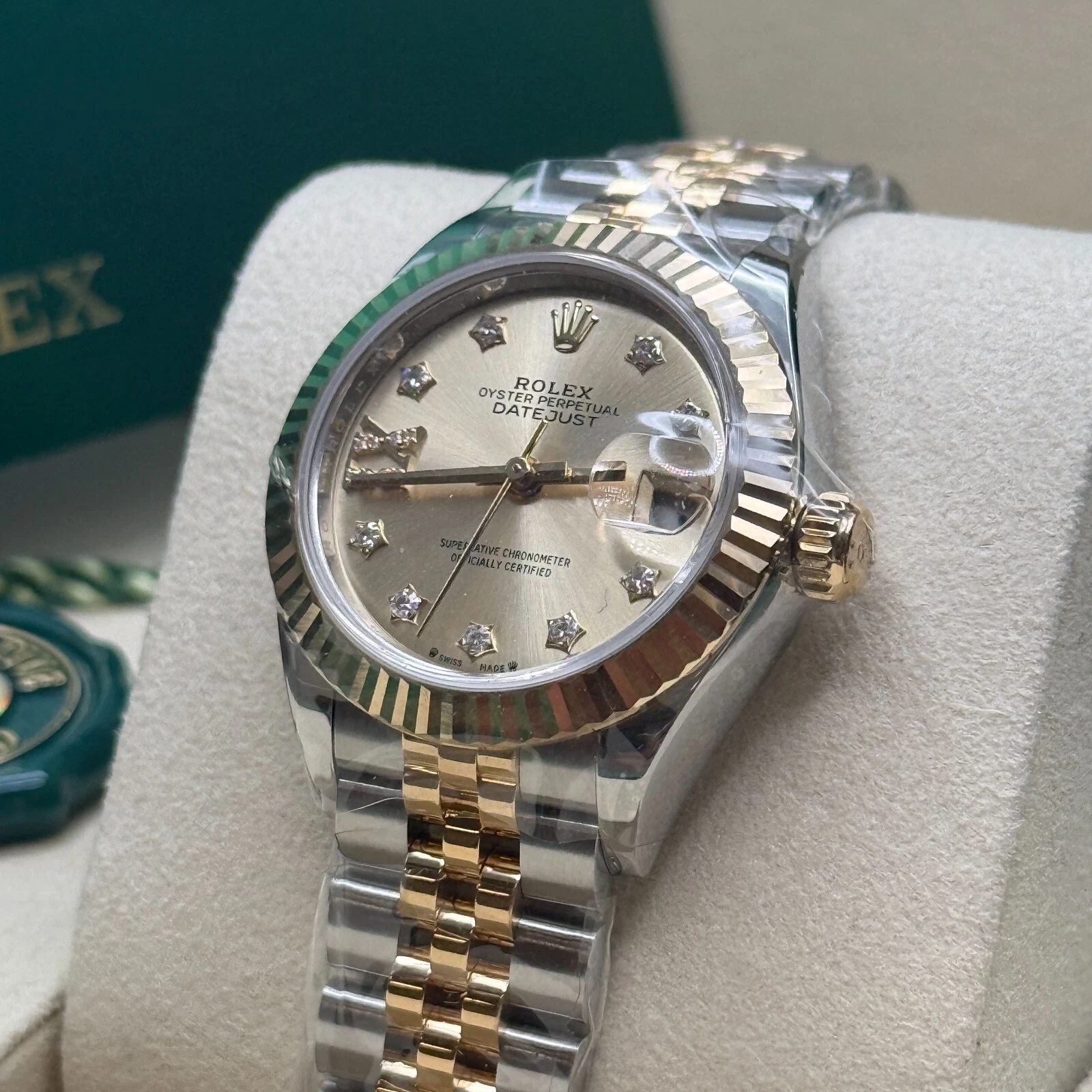 Rolex Lady-Datejust 28mm 279173 Champagne Diamond Dial Oyster Bracelet - Image 8