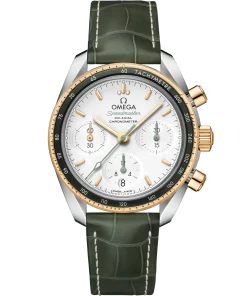 Omega Speedmaster 38 Silver Dial 38mm Stainless Steel 18k Yellow Gold Strap 324.23.38.50.02.001