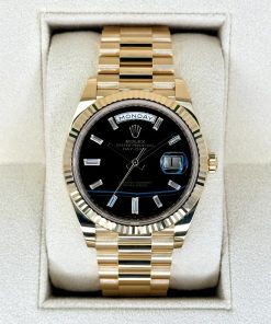 Alternative view of Rolex Yellow Gold President Day Date 40mm Onyx Diamond Dial - 228238