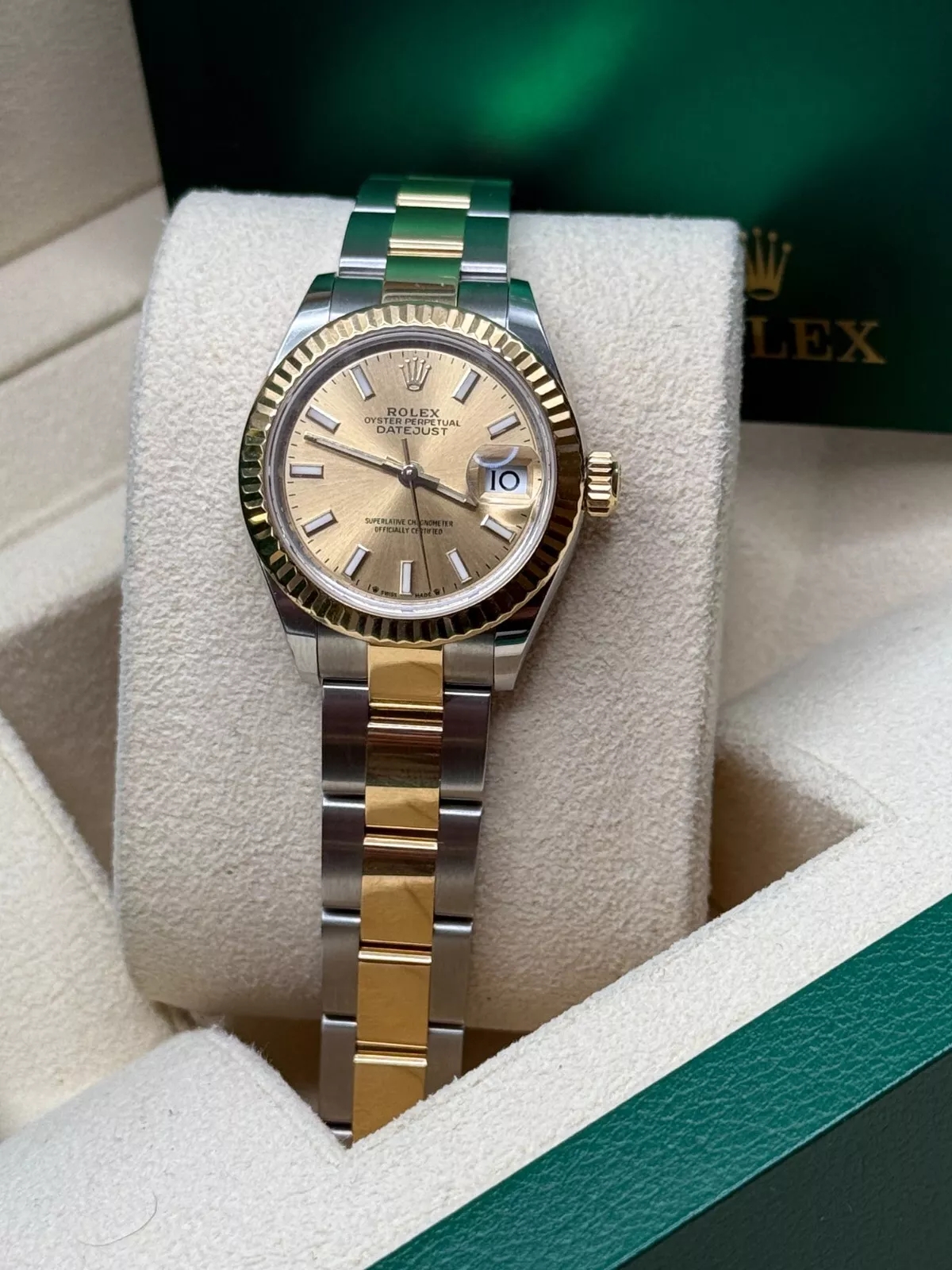 Rolex Lady-Datejust 28mm 279173 Champagne Index Dial Oyster Bracelet - Image 7