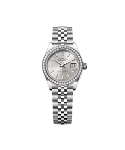 Alternative view of Rolex Lady-Datejust 28mm 279384RBR Silver Dial Oyster Bracelet