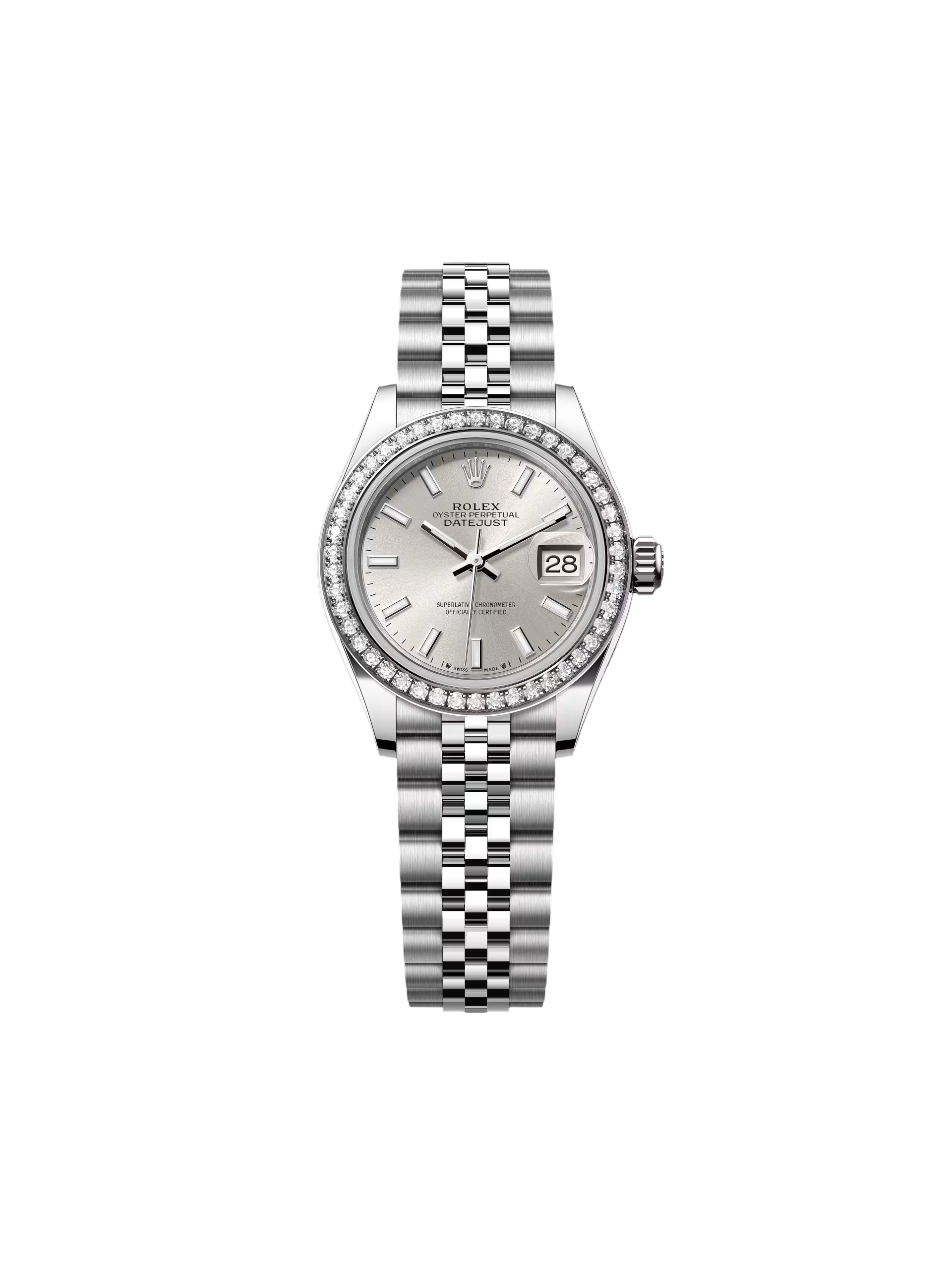Rolex Lady-Datejust 28mm 279384RBR Silver Dial Oyster Bracelet - Image 2