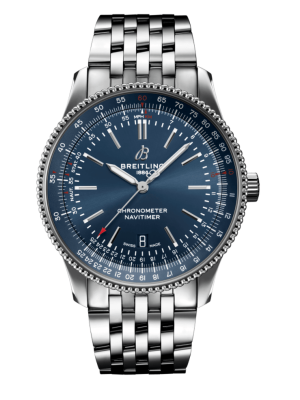 Breitling Navitimer Automatic 41mm Blue Dial Silver Steel Strap Men's Watch - A17326161C1A1