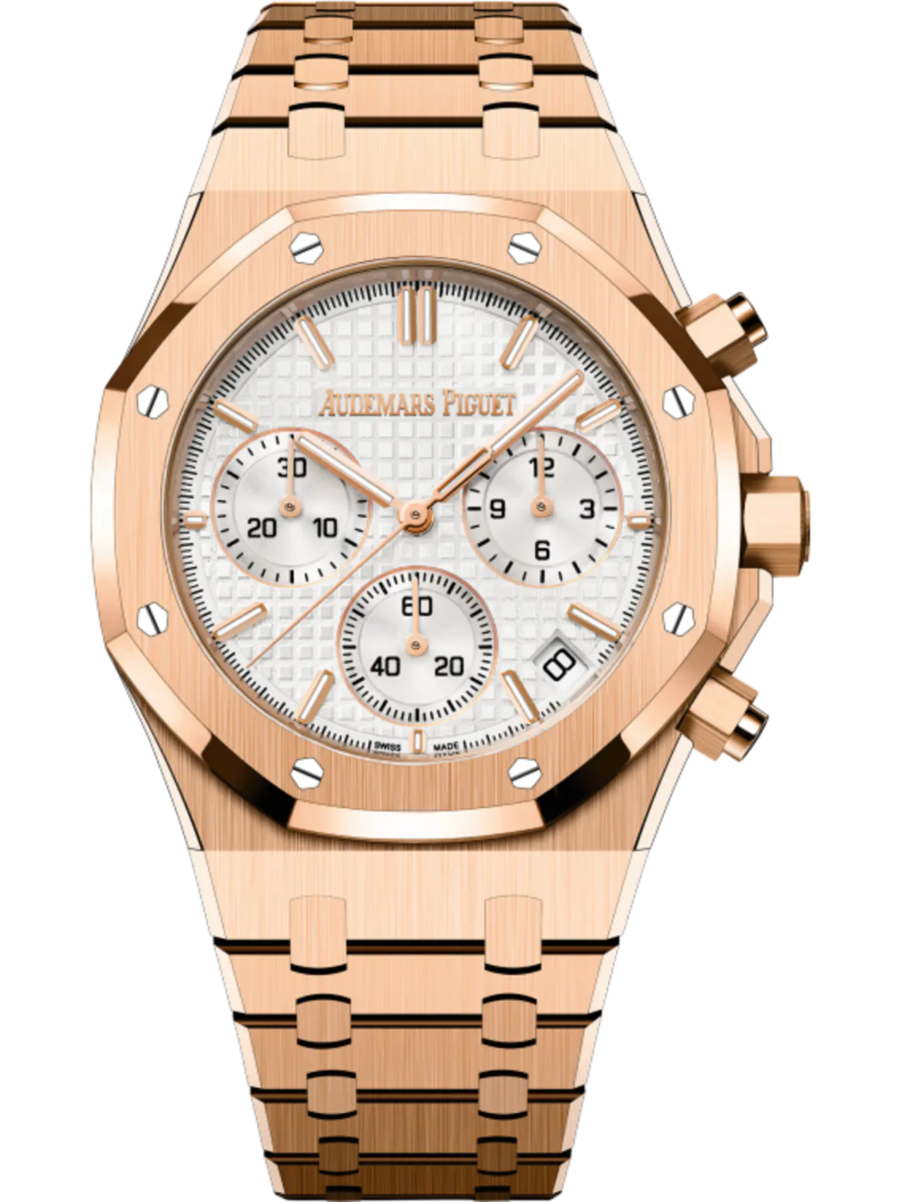 Audemars Piguet ROYAL OAK Pink Gold Silver-Toned Dial CHRONOGRAPH 41mm 26240OR.OO.1320OR.03