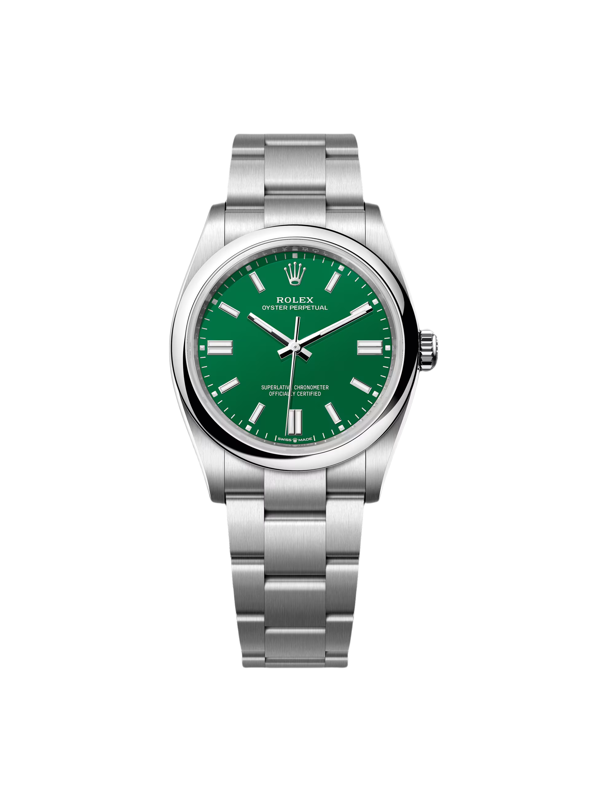 Rolex Oyster Perpetual 36mm 126000-0005 Green Dial Oyster Stainless Steel Bracelet