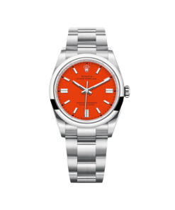 Rolex Oyster Perpetual 36mm 126000-0007 Coral Red Dial Steel Watch