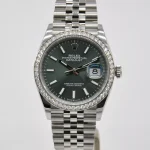 Rolex  Datejust 36mm 126284 Green Dial Jubilee Bracelet
