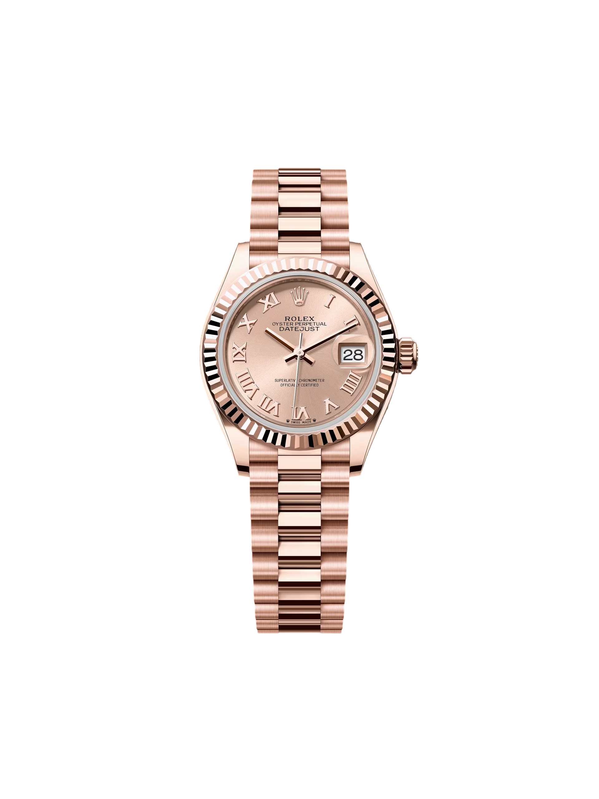 Rolex Lady-Datejust 28mm 279175 Rosé Roman Dial Jubilee Everose Gold - Image 2