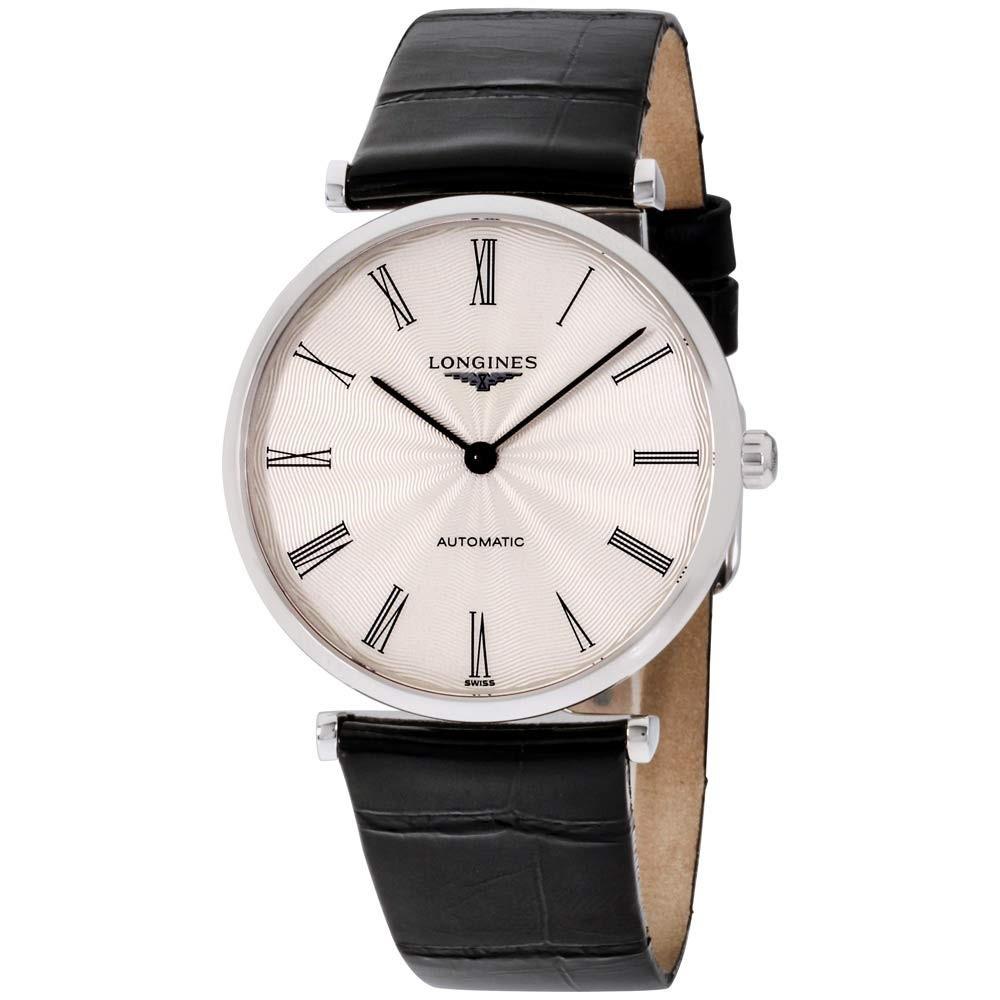 Longines Men's L49084712 La Grande Classique Black Leather Watch