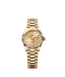 Rolex Lady-Datejust 28mm 279178 Champagne Diamonds Dial